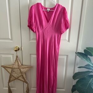 a new day Bright Pink V-Neck Maxi Dress
